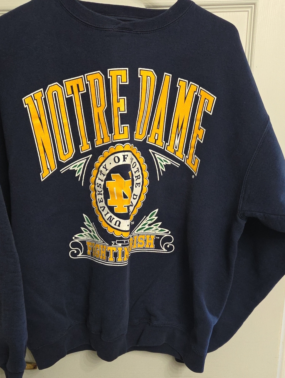 Vintage Notre Dame Navy Crewneck Sweatshirt - Men's